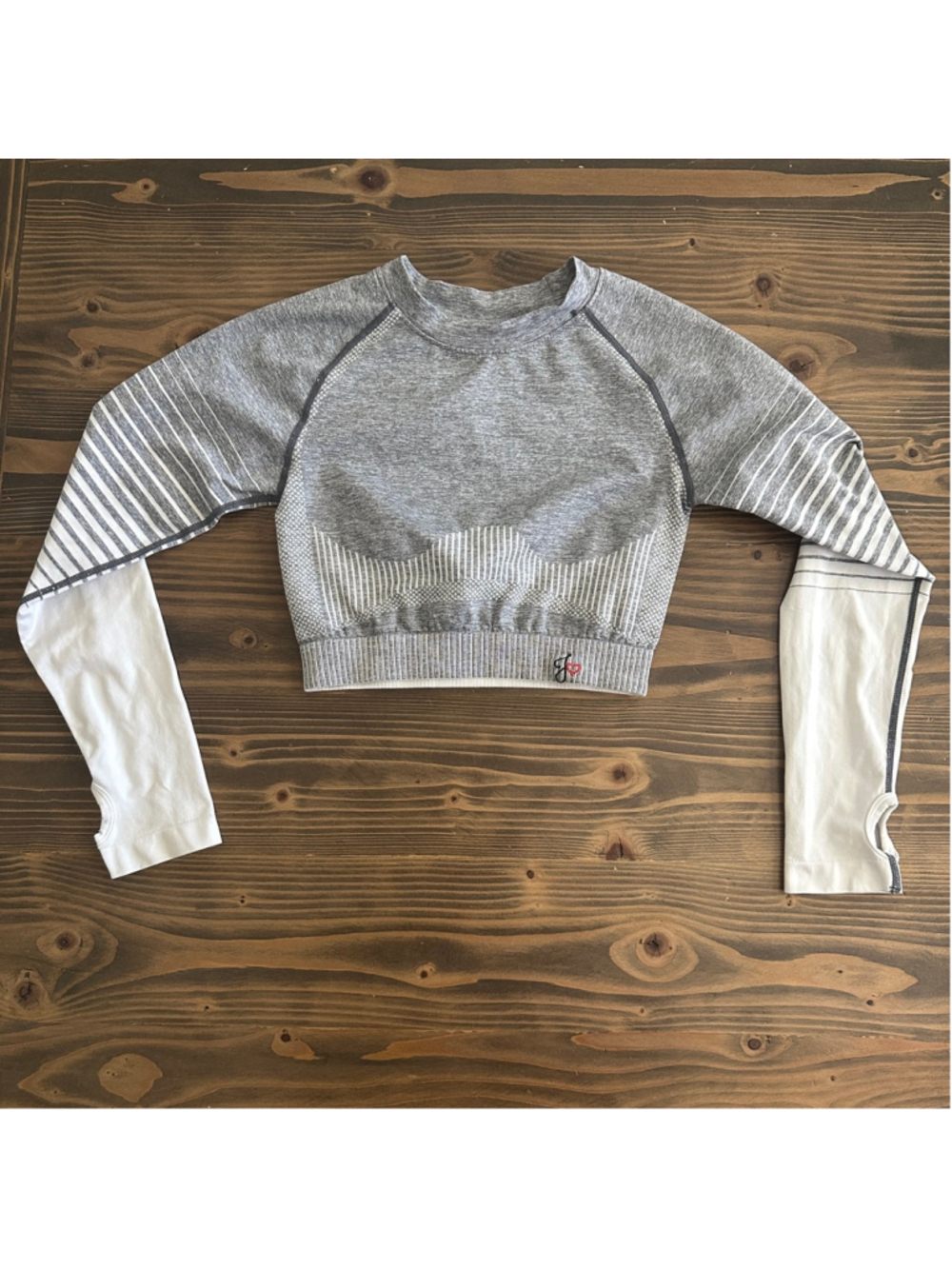 Women's Unbranded Gray White Crop Top S